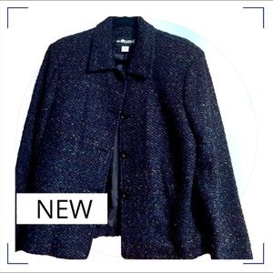 Suit Jacket Womens- Sag Harbor Blazer Women's Size 12 Petite Tweed